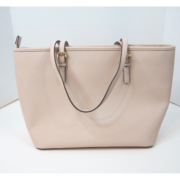 Michael Kors Medium Jet Set Saffiano Leather Top-Zip Multifunction Tote Handbag - Picture 2 of 11